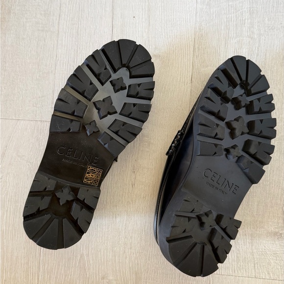 Celine margaret loafer with triomphe logo polishes bull leather and leopard - Picture 6 of 10